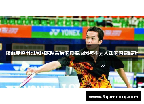 陶菲克淡出印尼国家队背后的真实原因与不为人知的内幕解析